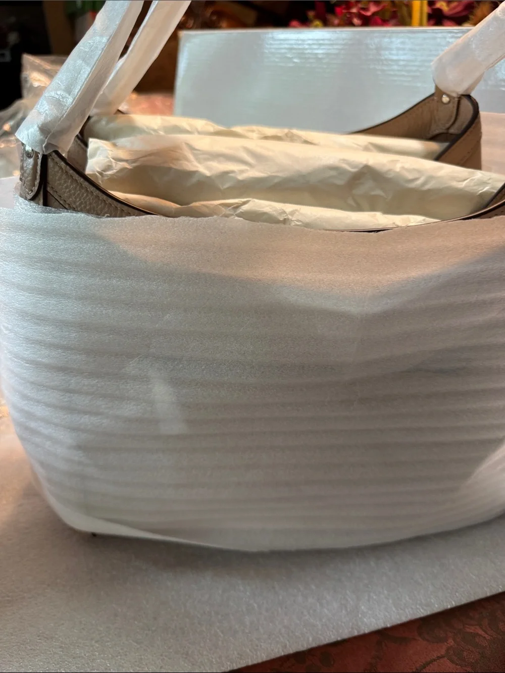 New with Tags Coach Kristy Taupe Leather Shoulder Bag